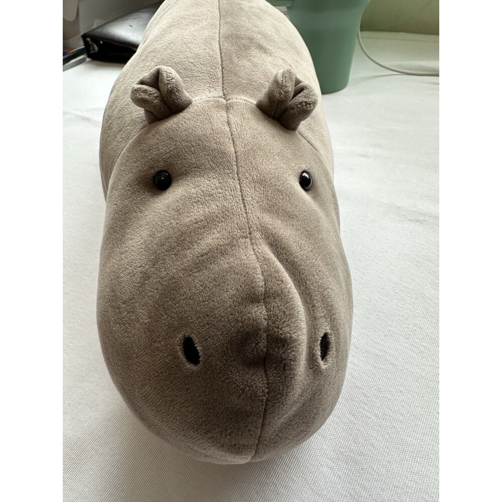 Jellycat Mellow Mallow Hippo Plush Gray Retired Medium Size RARE 14" X 8"